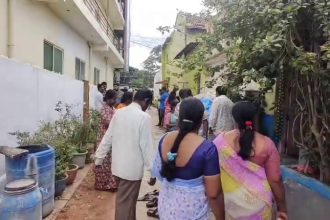 husband committed suicide after his wife did not return home in kunigal