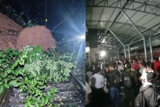 rain in sakleshpur landslide on railway track bengaluru to mangaluru train stopped
