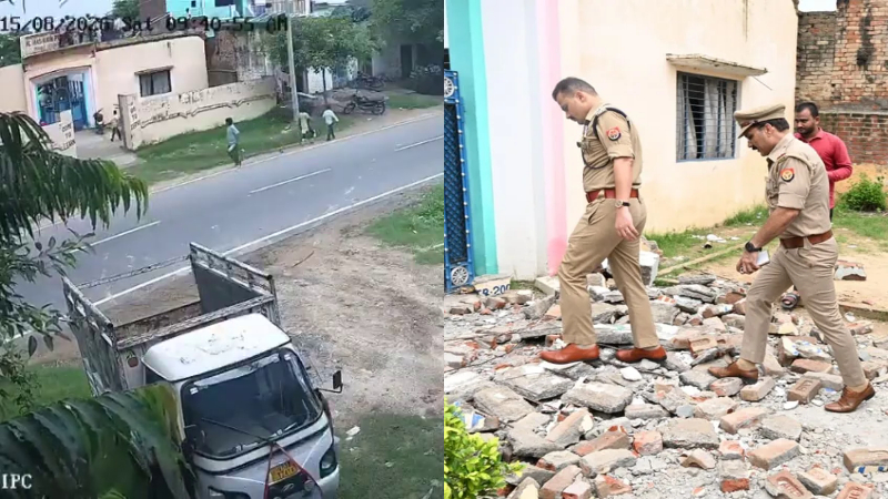 school canopy collapses in UP 1