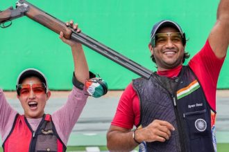 Asian Gamesh Trap Shooting Neeru Dhanda and Kynan Chenai