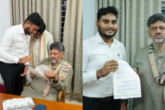 D.K.Shivakumar NSUI Keerthan Gowda