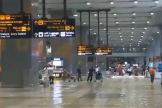 Delhi International Airport Rain