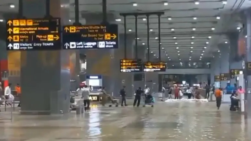 Delhi International Airport Rain
