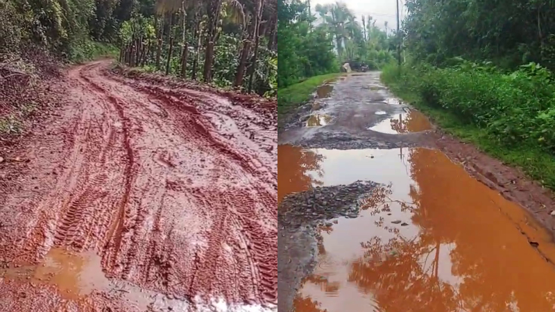 Edeyuru Marasanige Mavinakere and K.Kelaguru villages in Kalasa taluk are completely damaged