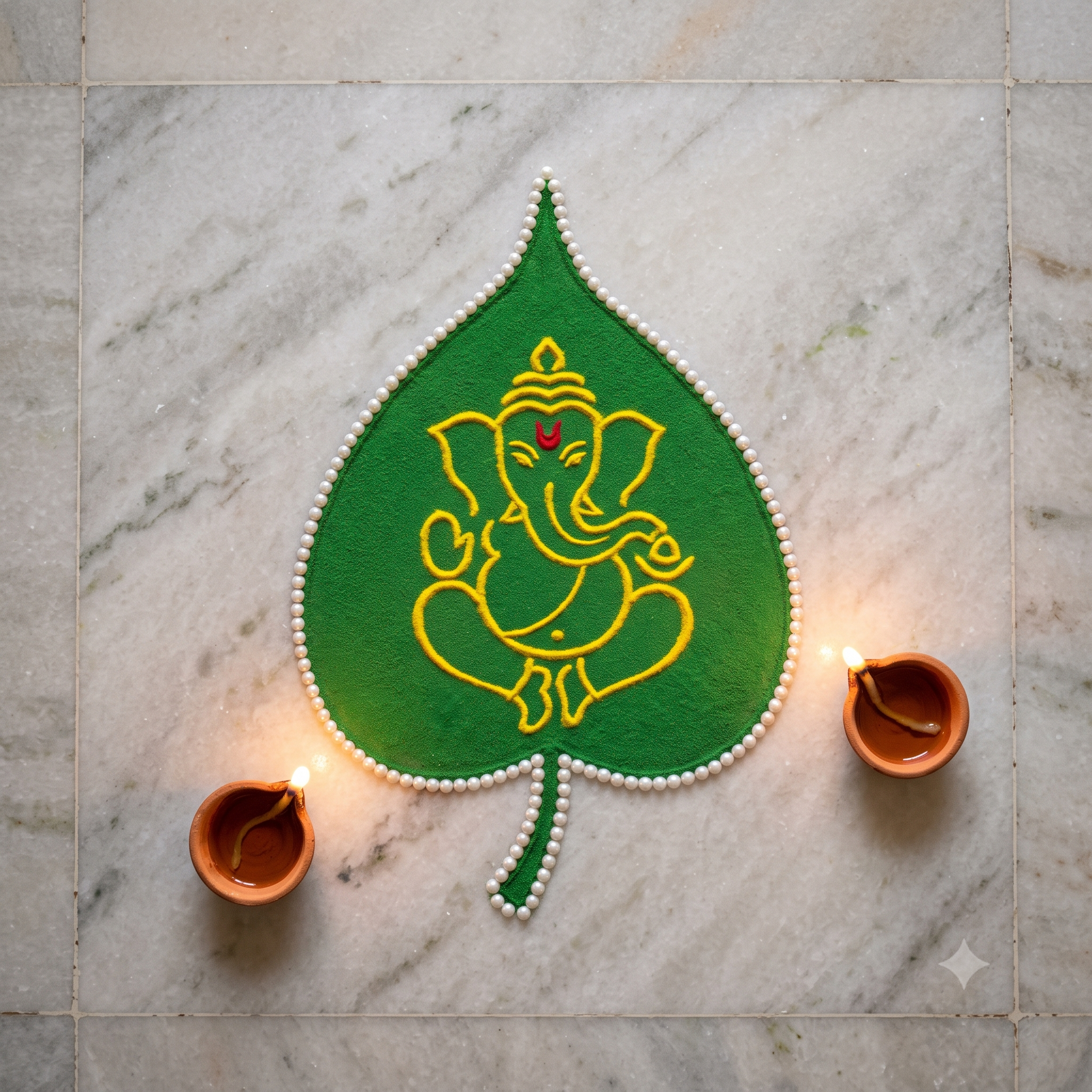 ಮನೆಮುಂದೆ ಕಳೆಗಟ್ಟಲಿ ಗಣೇಶ ಚತುರ್ಥಿ ಸಂಭ್ರಮ - ಬಿಡಿಸಿ ಈ ಸುಲಭ, ಆಕರ್ಷಕ ರಂಗೋಲಿ 13 Ganesh Rangoli 2