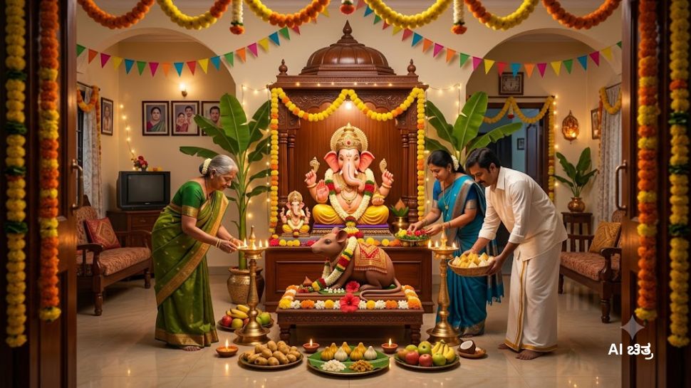 ಗಣೇಶನಿಗಷ್ಟೇ ಅಲ್ಲ ಮೂಷಿಕನಿಗೂ ವಿಶೇಷ ಪೂಜೆ; ಉತ್ತರ ಕರ್ನಾಟಕದ ವಿಭಿನ್ನ ಆಚರಣೆ 13 Ganesh chaturthi 4