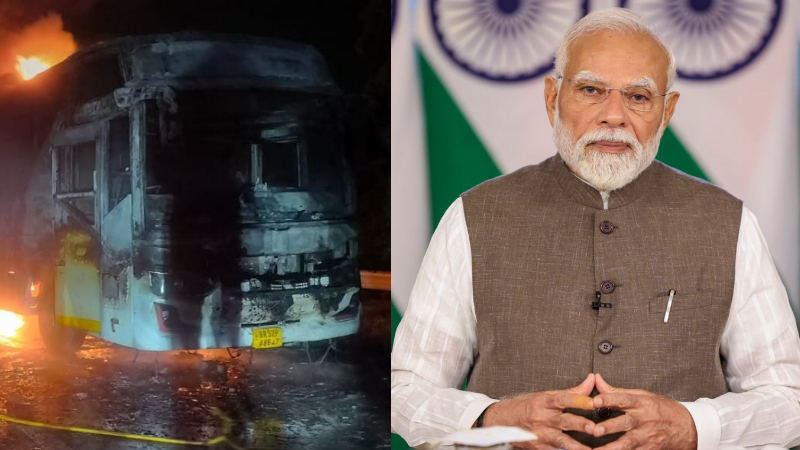 ಸ್ಲೀಪರ್ ಬಸ್ ಬೆಂಕಿ ದುರಂತ – ಮೋದಿ ಸಂತಾಪ, ಮೃತರ ಕುಟುಂಬಕ್ಕೆ 2 ಲಕ್ಷ ರೂ. ಪರಿಹಾರ ಘೋಷಣೆ