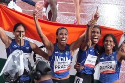 India wins sixth gold medal at Asian Games through womens 4x400 relay team
