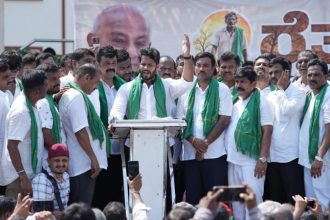 Nikhil Kumaraswamy Raitha Swabhimana Yatra
