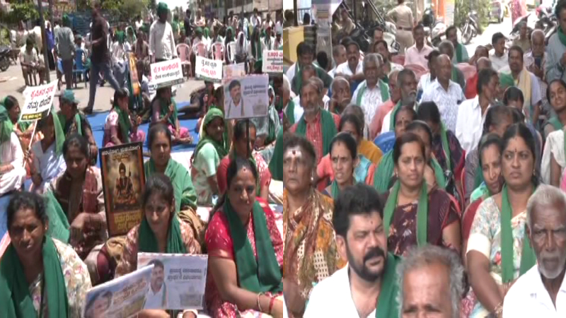 Ramanagara Bidadi Township Famers Protest