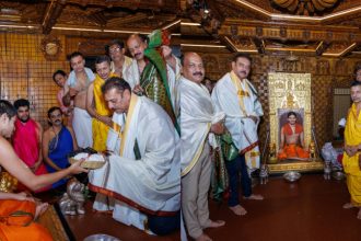 Ravi Shashtri at Udupi Shri Krishna Mutt