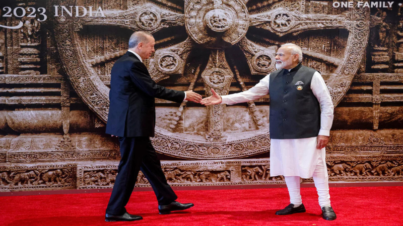 Turkey President Recep Tayyip Erdogan and Narendra Modi