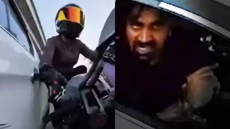 Woman biker chased hit by car in Gurugram after asking drunk driver to stay away