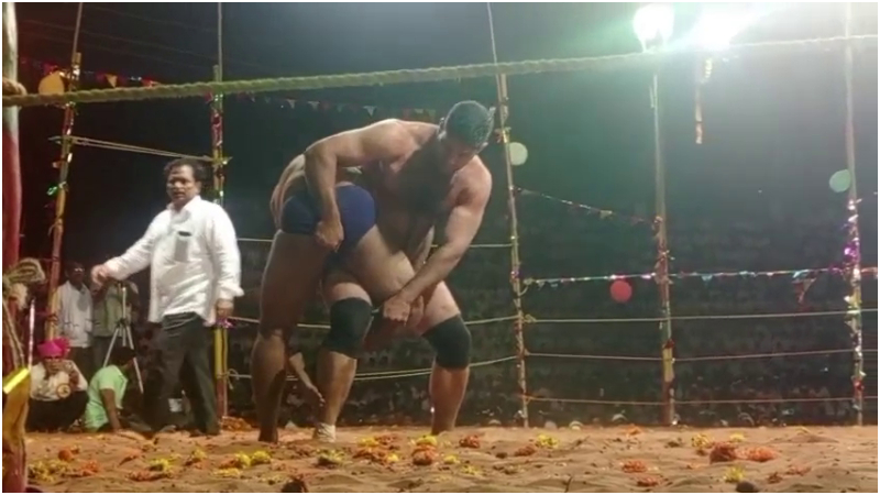 Wrestling Carnival in Bagalkote ndian Wrestlers Triumph Over Iranian Russian Opponents in International Bouts 2