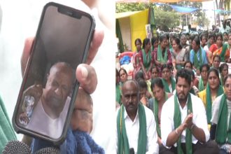 bidadi township protest h.d.deve gowda