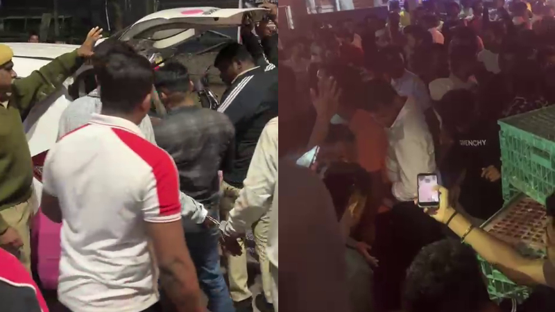 rajasthan gang tries to kidnap young woman rams car into bystanders in bengaluru