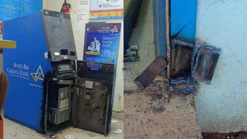 rs 4 lakh stolen from two atms in hubballi