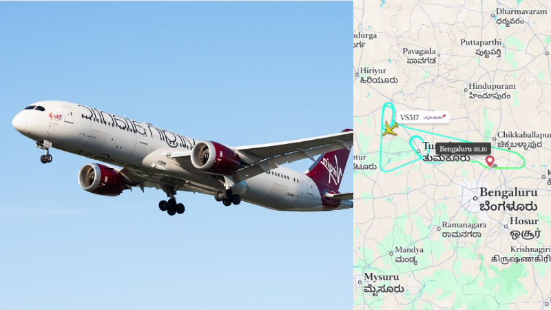 technical glitch in london bound flight makes a u turn near tumkur and returns to bengaluru
