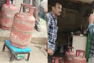 27 kg of gas supplied in a 30 kg cylinder locals lash out in bengaluru mathikere