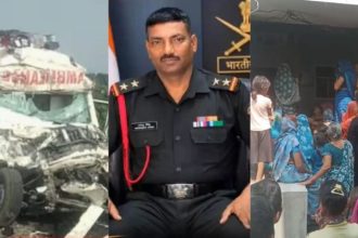 Ambulance Carrying Soldier Body Crashes in up sultanpur