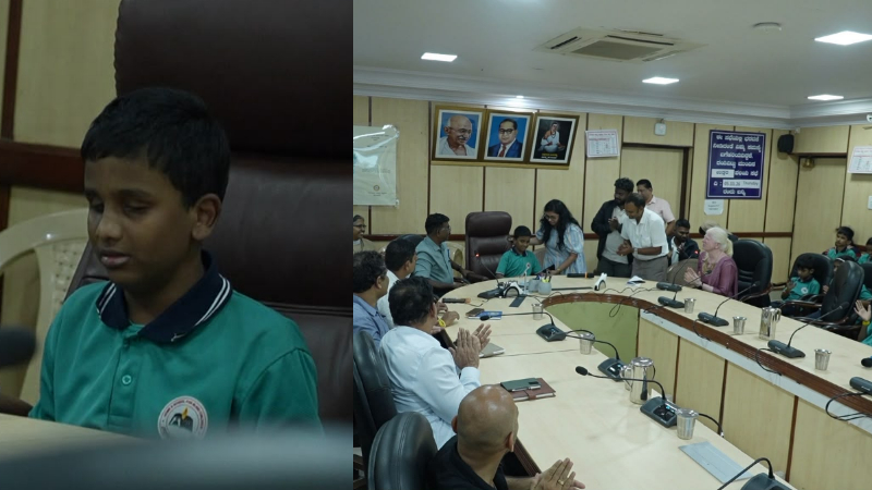 ಕಣ್ಣಿಗೆ ಕಾಣದ ಲೋಕಕ್ಕೆ ಭರವಸೆಯ ಬೆಳಕು; ಬಿಡಿಎ ಅಧ್ಯಕ್ಷ ಪೀಠದಲ್ಲಿ ಅಂಧ ಬಾಲಕ!