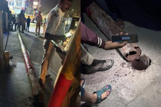 Bengaluru Sanjay Nagar Street Light Pole Falls 1 Dead