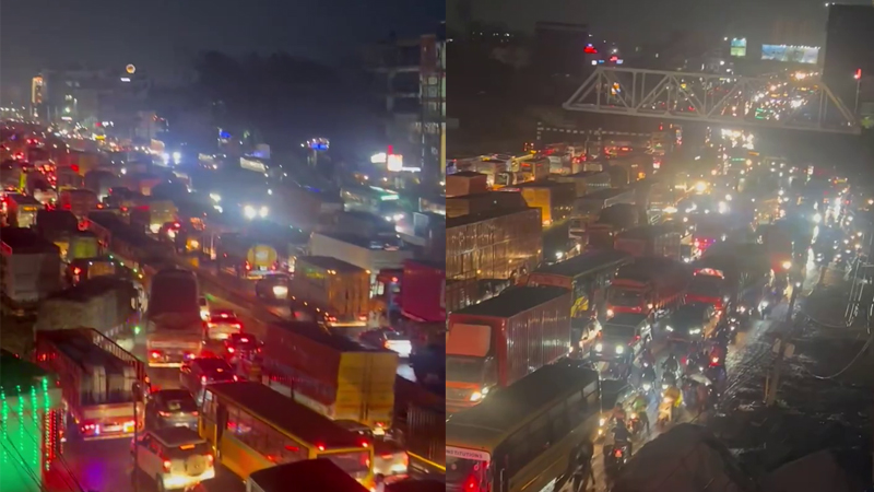 ಬೆಂಗಳೂರಿನಲ್ಲಿ ದಾಖಲೆಯ ಟ್ರಾಫಿಕ್ ಜಾಮ್‌ – 6 ಗಂಟೆ ರಸ್ತೆಯಲ್ಲೇ ಸಿಲುಕಿದ ಪ್ರಯಾಣಿಕರು!