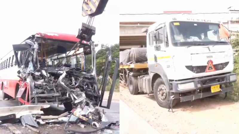 ಲಾರಿಗೆ KSRTC ಬಸ್ ಡಿಕ್ಕಿ – ಚಾಲಕ, ಪ್ರಯಾಣಿಕ ದುರ್ಮರಣ