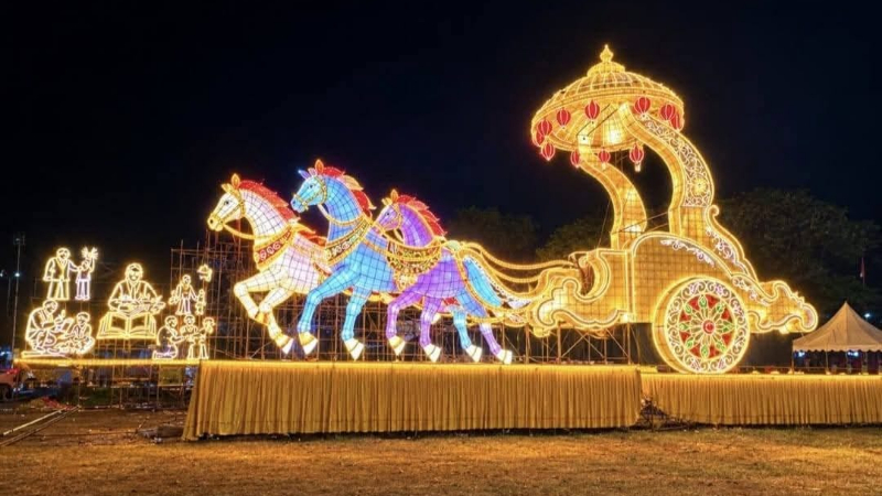 ಮೈಸೂರು ದಸರಾ 2026: ಮೈತಳೆದ 40 ಅಡಿ ಎತ್ತರದ ಭವ್ಯ `ಕೃಷ್ಣಾರ್ಜುನ ರಥ’