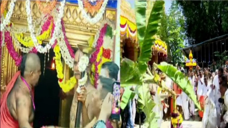 ಗರ್ಭಗುಡಿ ಬಾಗಿಲು ತೆರೆದು ಹಾಸನಾಂಬ ಜಾತ್ರಾ ಮಹೋತ್ಸವಕ್ಕೆ ಚಾಲನೆ 2 Hassanamba 1