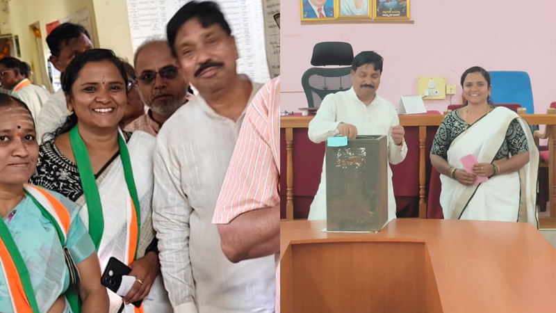 ಪರಿಷತ್ ಚುನಾವಣೆಯಲ್ಲಿ ನಕಲಿ ಮತದಾನ - ಹಾವೇರಿ ಕಾಂಗ್ರೆಸ್ ಜಿಲ್ಲಾಧ್ಯಕ್ಷರ ಪತ್ನಿ ಹೆಸರಲ್ಲಿ ಕಾರ್ಯಕರ್ತೆ ವೋಟಿಂಗ್ 9 Haveri Voting