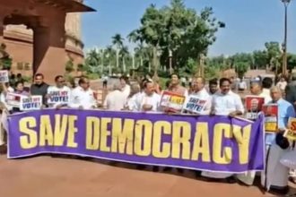 INDIA Bloc Hits The Streets Against Gyanesh Kumar Rahul Gandhi Sit