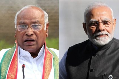 Mallikarjun Kharge and Narendra Modi