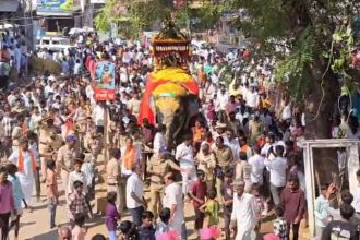 ಮಸ್ಕಿಯಲ್ಲಿ ನವರಾತ್ರಿ ಉತ್ಸವಕ್ಕೆ ಅದ್ದೂರಿ ತೆರೆ - ವೈಭವದಿಂದ ನಡೆದ ಭ್ರಮರಾಂಭ ದೇವಿಯ ಜಂಬೂಸವಾರಿ 3 Maski navaratri