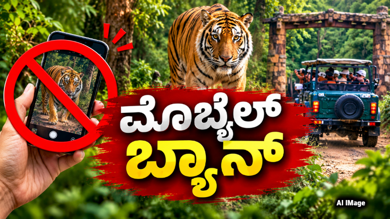 ರಾಜ್ಯದ ಹುಲಿ ಸಂರಕ್ಷಿತ ಪ್ರದೇಶಗಳಲ್ಲಿ ಮೊಬೈಲ್ ಬಳಕೆ ಬ್ಯಾನ್‌