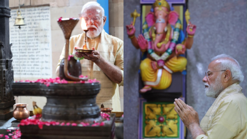 ಸರ್ಕಾರದ ಮುಖ್ಯಸ್ಥರಾಗಿ 25 ವರ್ಷ ಪೂರೈಸಿದ ಮೋದಿ: ದೆಹಲಿಯ ವಿನಾಯಕ ದೇವಸ್ಥಾನದಲ್ಲಿ ವಿಶೇಷ ಪೂಜೆ
