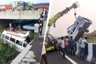 Rajsthan Bus Fell Into Ditch