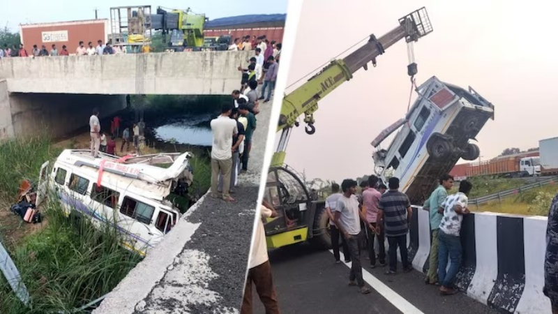 Rajsthan Bus Fell Into Ditch