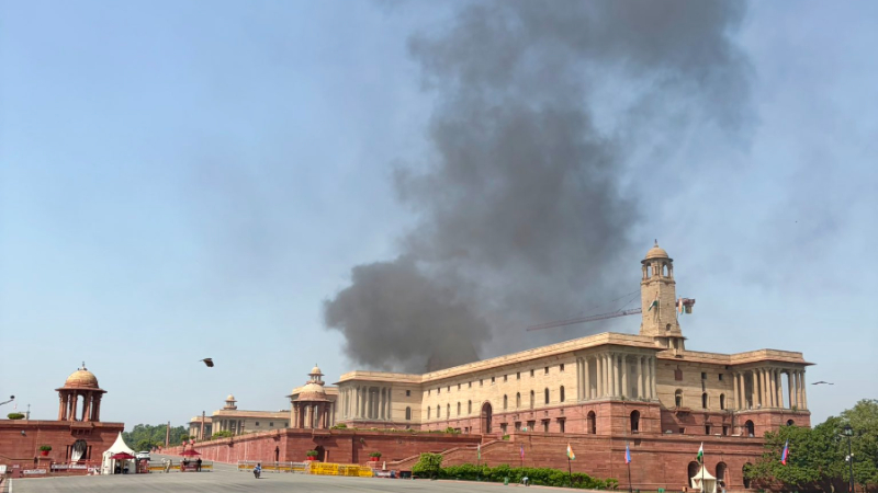 Smoke at Union Secretariats North Block Triggers Alarm Repair Work Suspected Behind Minor Fire
