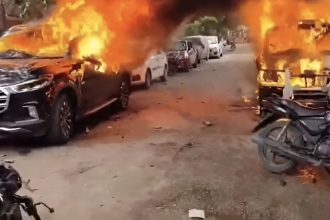 Violence Erupts in Andhra Municipal Polls TDP YSRCP Workers Clash Vehicles Torched Police Fire in Air