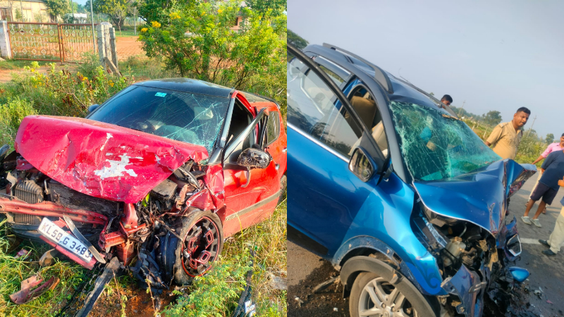 ಹನೂರಿನಲ್ಲಿ ಎರಡು ಕಾರುಗಳ ನಡುವೆ ಭೀಕರ ಅಪಘಾತ – 9 ಮಂದಿಗೆ ಗಂಭೀರ ಗಾಯ