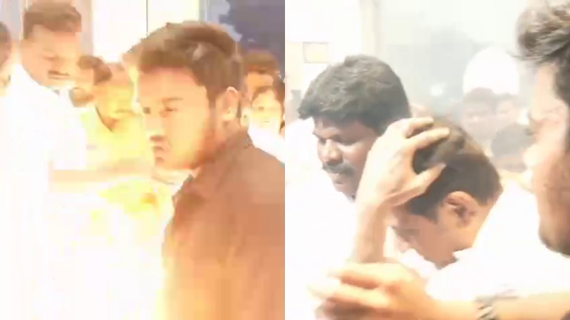 actor shivarajkumar narrowly escapes firecracker mishap in chitradurga