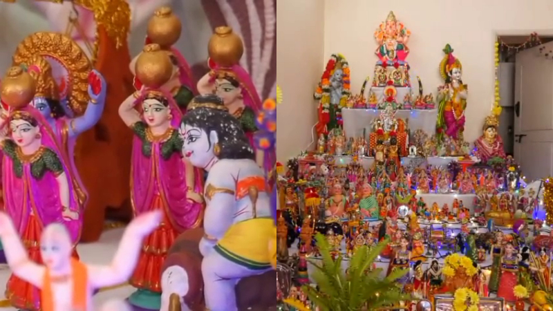 ನೋಡುಗರ ಕಣ್ಮನ ಸೆಳೆಯುತ್ತಿವೆ ಈ ದಸರಾ ಗೊಂಬೆಗಳು