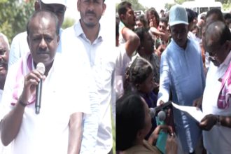 h.d.kumaraswamy NICE project protest