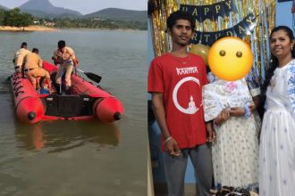 mother and son drown in srinivasa sagara dam