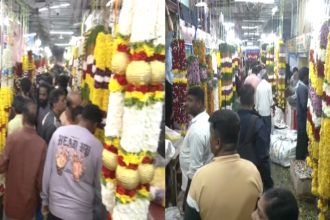prices of flowers and fruits rise ahead of ayudha puja in bengaluru