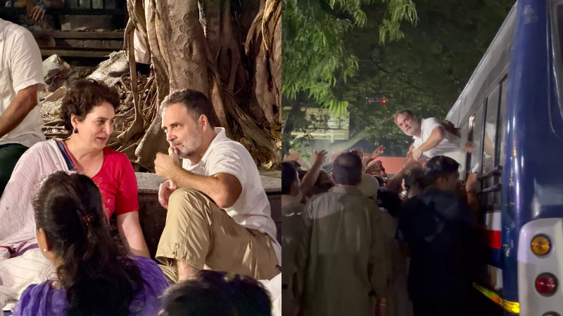 ಜ್ಞಾನೇಶ್‌ ಕುಮಾರ್‌ ರಾಜೀನಾಮೆಗೆ ಆಗ್ರಹಿಸಿ ಧರಣಿ; ರಾಹುಲ್‌, ಪ್ರಿಯಾಂಕಾ ಗಾಂಧಿ ಸೇರಿ ‘ಕೈ’ ನಾಯಕರು ವಶಕ್ಕೆ